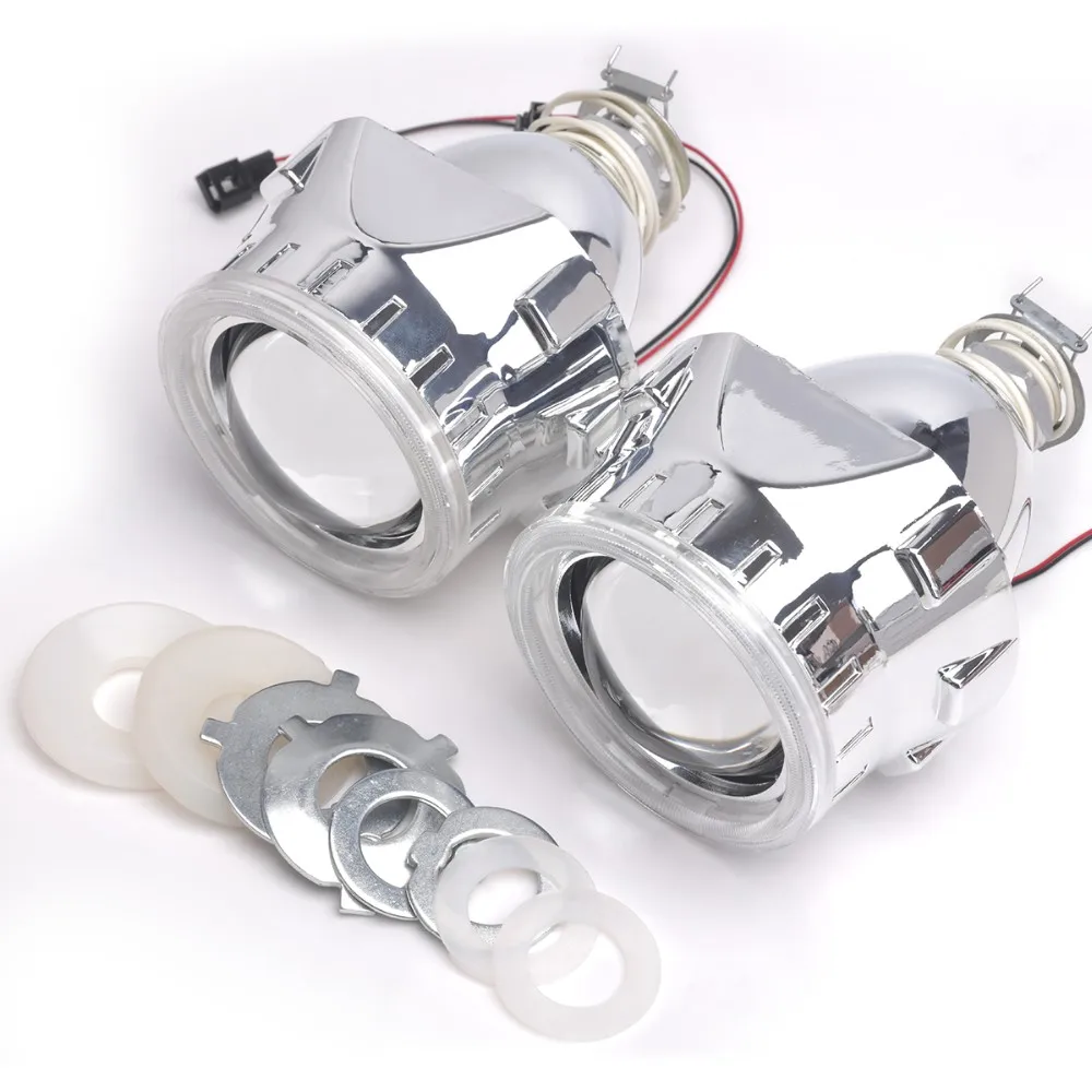 

1pair 2.5inch LHD use xenon H1 for H4 H7 car headlights WST 2.5inch HID BiXenon Projector Lens with Shroud