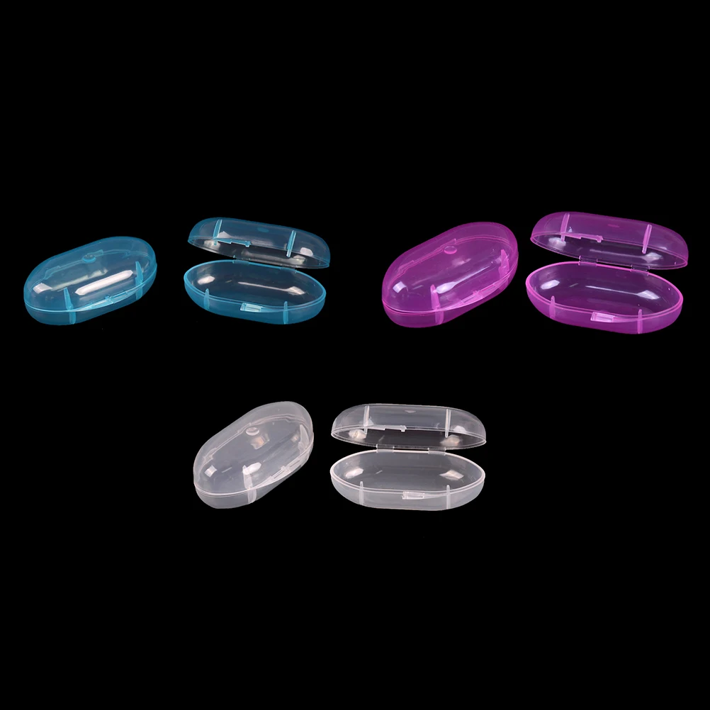 2PCS/set Clear Kids Infant Soft Silicone Finger Toothbrush Teeth Rubber Massager Brush Box