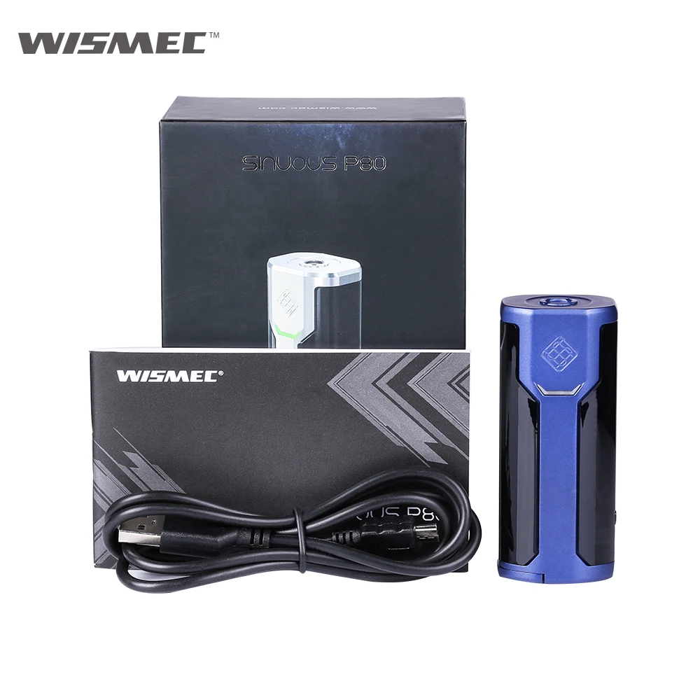 Оригинальный WISMEC извилистый P80 TC мод 80 Вт электронная сигарета коробка матч Elabo