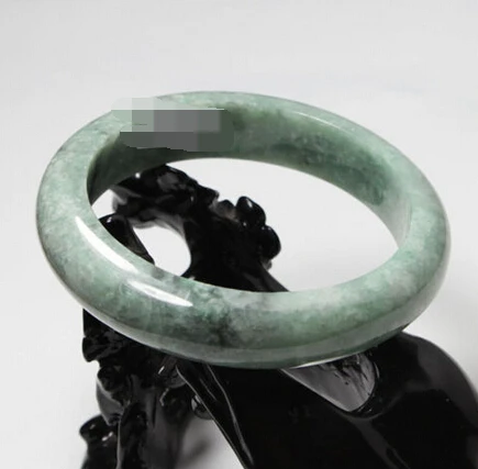 

free shipping 794 Natural Green Jadeite Jade Gems Bangle Bracelet