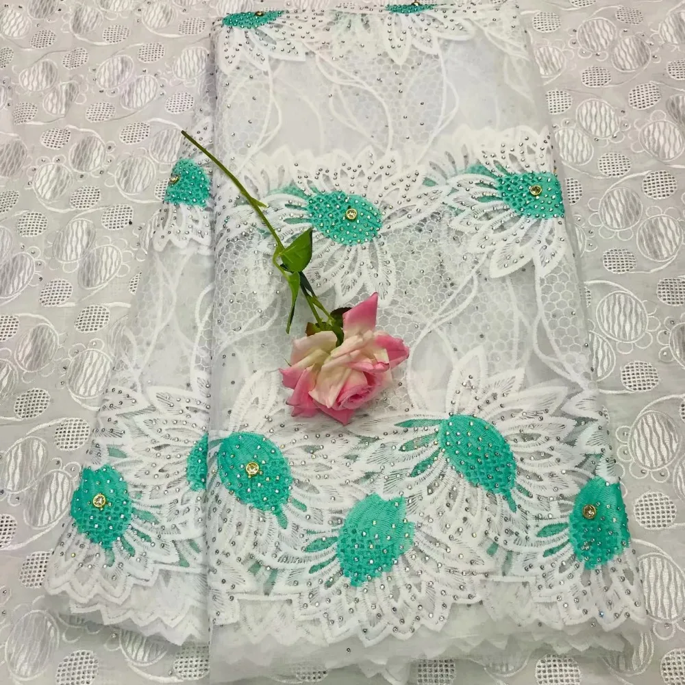 

New African Lace Fabric,2018 Embroidered Nigerian Laces Fabric High Quality French Tulle Lace cotton For Wedding Lace WD022808