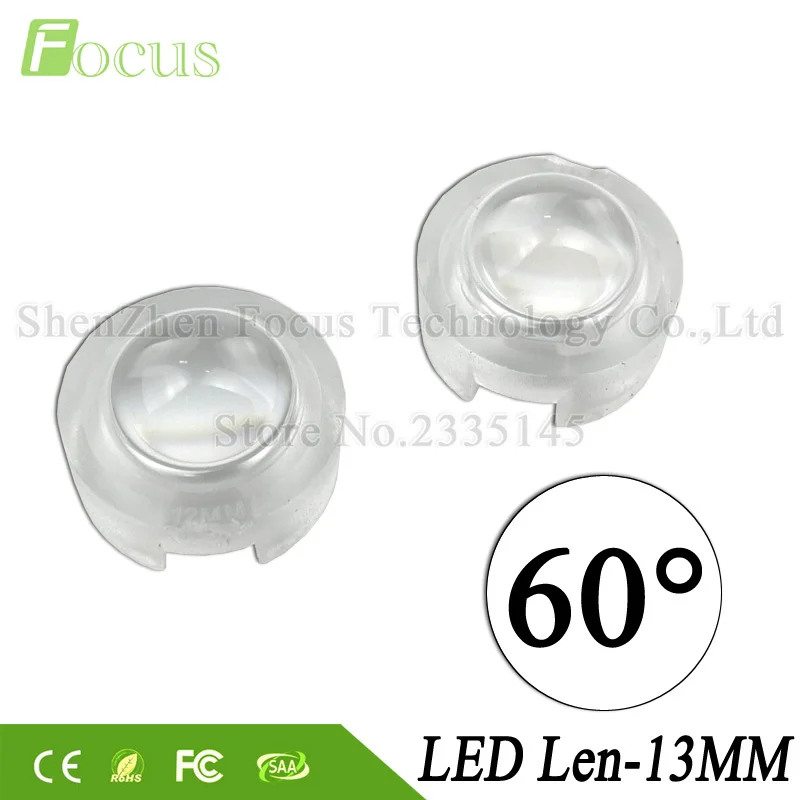 

13MM LED Lenses Mini PMMA 1W 3W 5W High Power LED Lens 60 Degree For 1 3 5 W Watt Bulb Tube Spotlight Grow Lights Floodlight