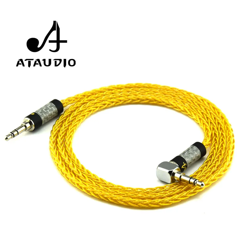 ATAUDIO Hifi 3 5 мм Золотой кабель высокого качества разъем папа Aux кабель|Кабели VGA| |