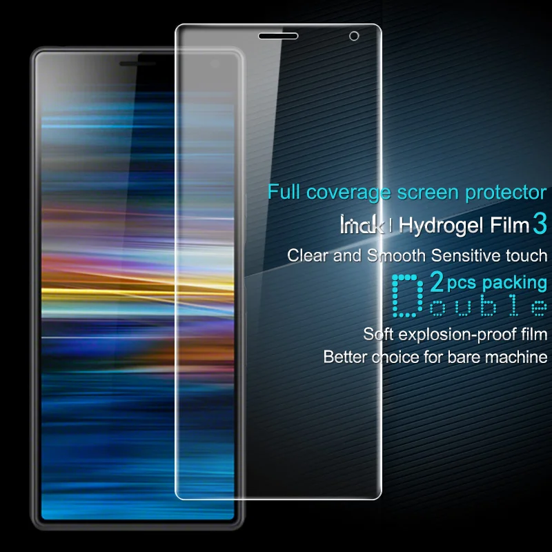 

IMAK Hydrogel III 3 Film For Sony Xperia 10 Plus 2PCS Rear Screen Protector Front Soft Full Coverage Protective Film Not Glass