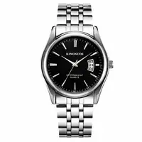 Full Stainless Steel Men Watch Fashion Male Date Calendar Clock Sports Watchband Waterproof Man Quartz Wrist Watches KINGNUOS 2