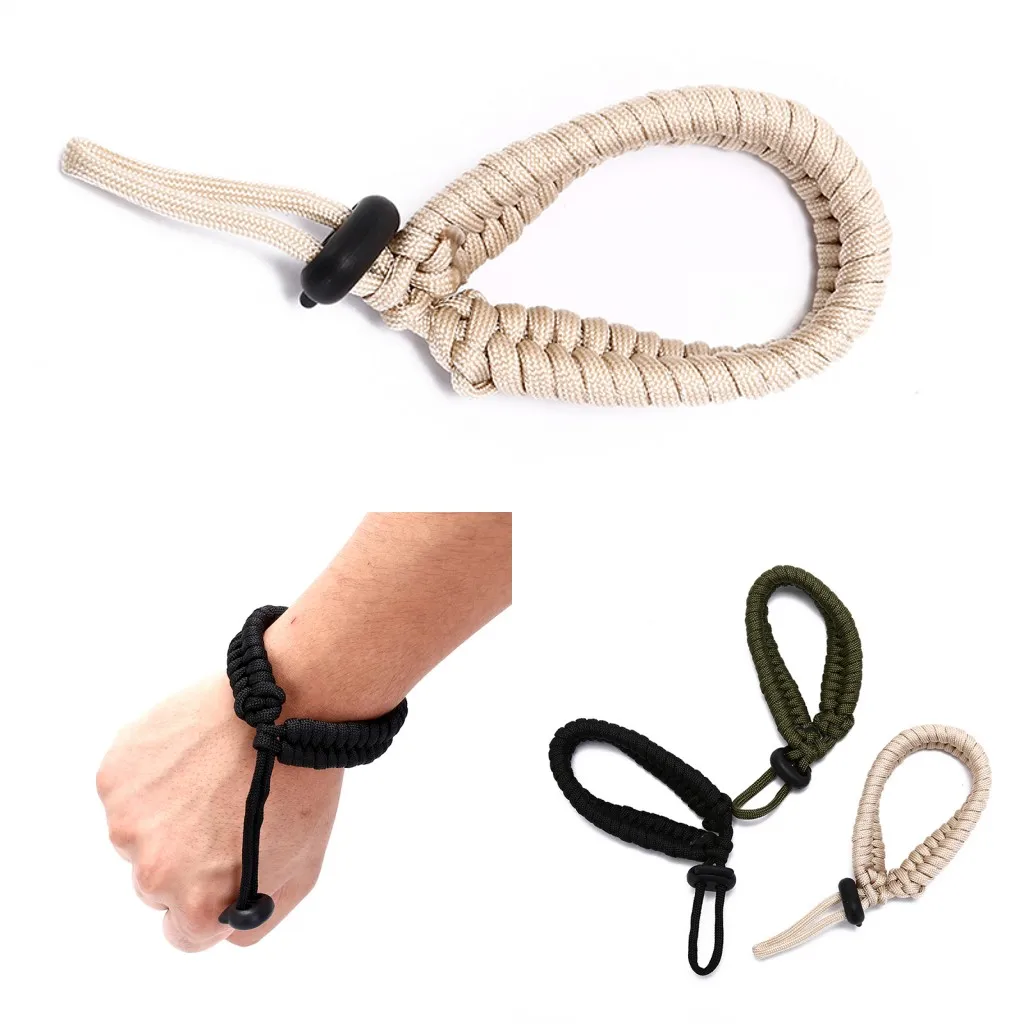 

2019 New 1pc 23cm x 2cm outdoor camping Paracord survival bracelets with metal clasp emergency tool Hot Sale