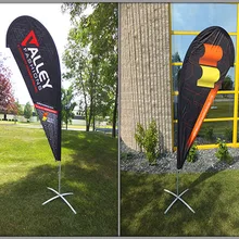 120cm*500cm FREE SHIPPING Custom Single Side Printing Teardrop Banners Flags with Cross Water Bag Any Design Color Logo