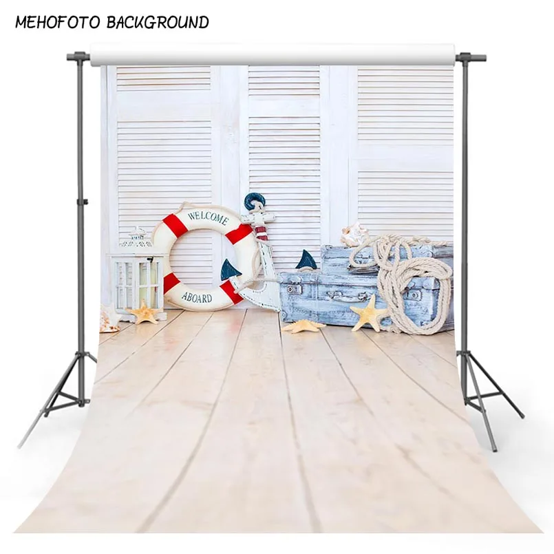Виниловый фон для фотосъемки с изображением белого деревянного пола двери