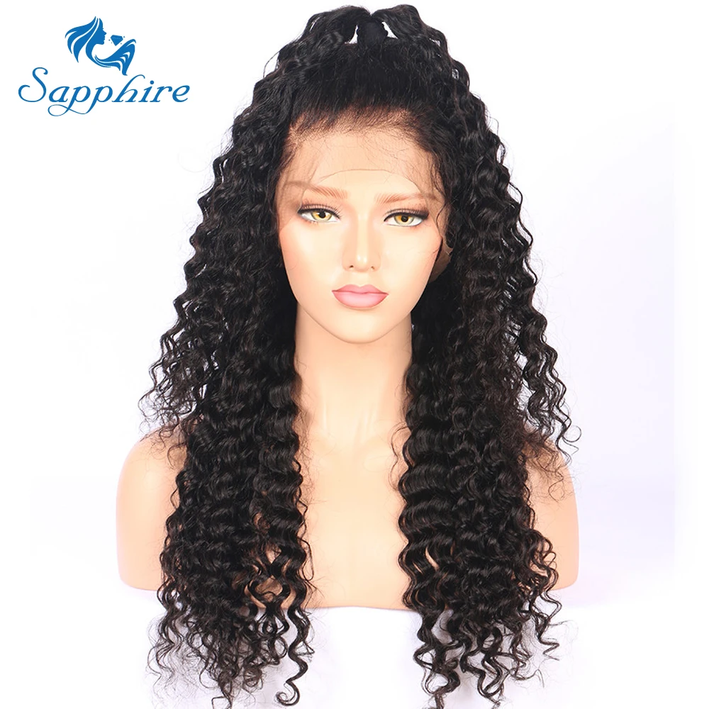 Buy Sapphire Deep Curly Wave Hair Full Lace Wig Human