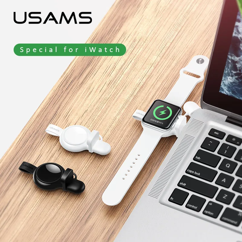 

USAMS QI Wireless Charger Power Bank for i Watch 4 3 2 1 Portable Mini External Battery Pack for Apple Watch Wireless Charger