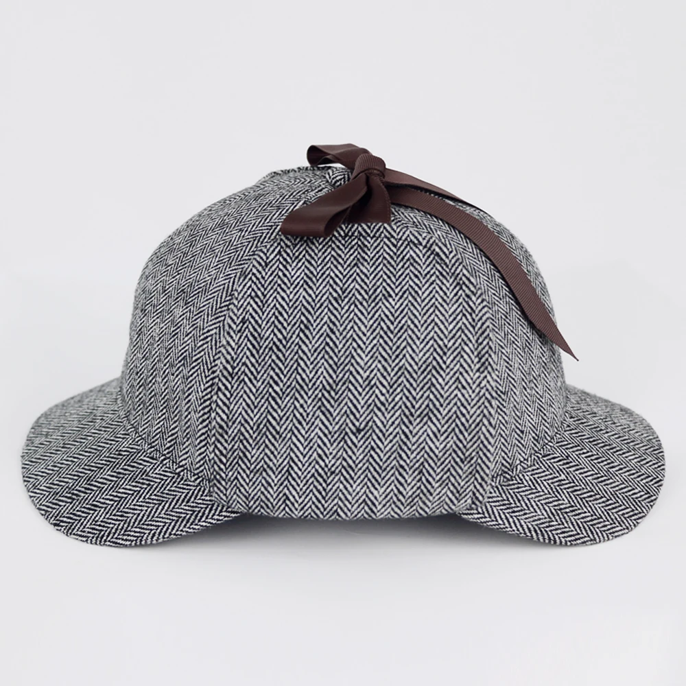Sherlock Holmes Cap Detective Hat Doctor Costume Adult Deerstalker Houndstooth3