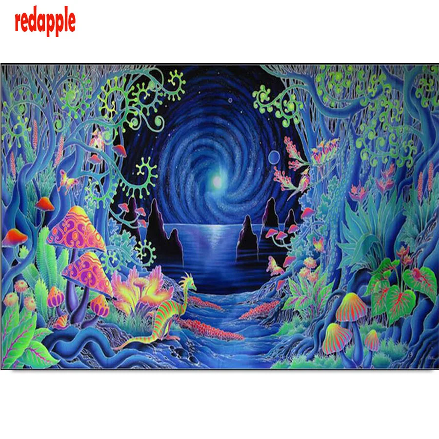 

Magic Mushroom Fantasy Dark Forest Glow DIY Diamond Painting Cross Stitch Embroidery Rhinestone Full Stone