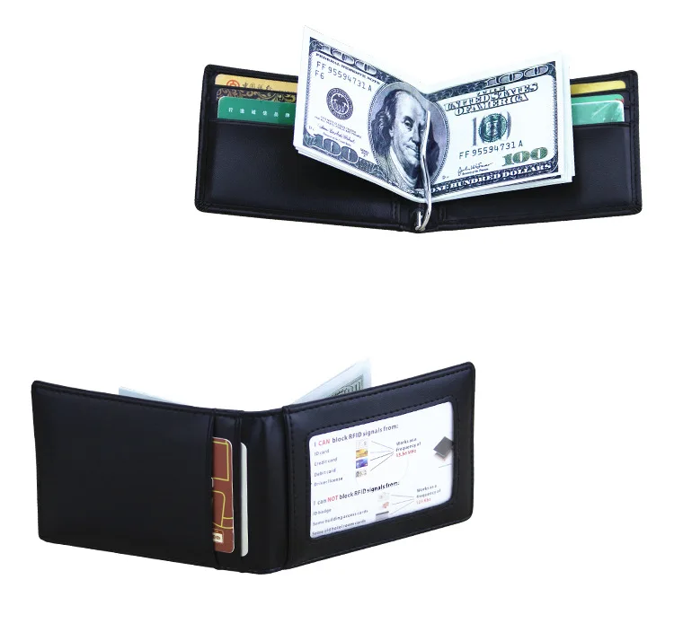 DANJUE, мужские зажимы для денег, натуральная кожа, тонкий кошелек с ...