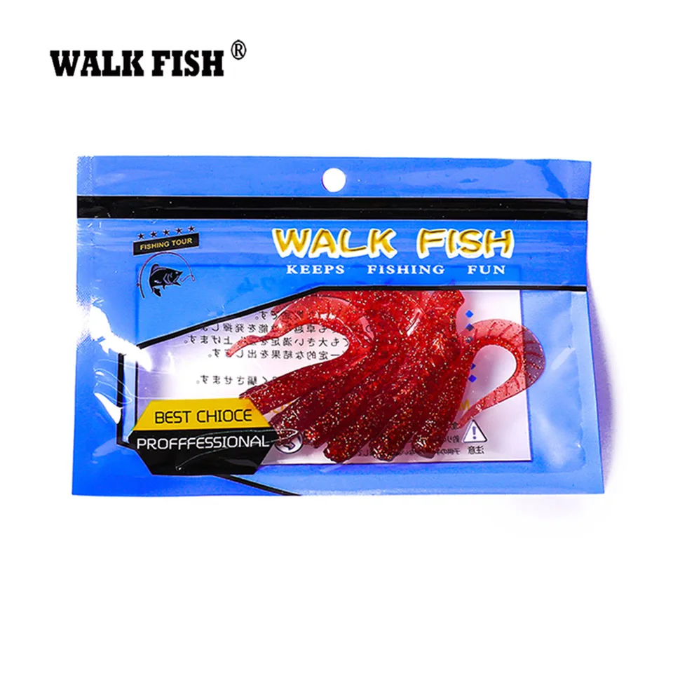 Walk Fish 6Pcs/Lot 9.5cm 2.3g Soft Baits Worm Fishing Lures Pesca