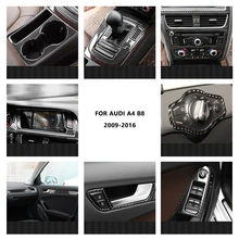 Für Audi A4 2009 2010 2011 2012 2013 2014 2015 2016 Carbon Fiber Innen Wasser Tasse Halter Navigation Panel Abdeckung aufkleber Trim