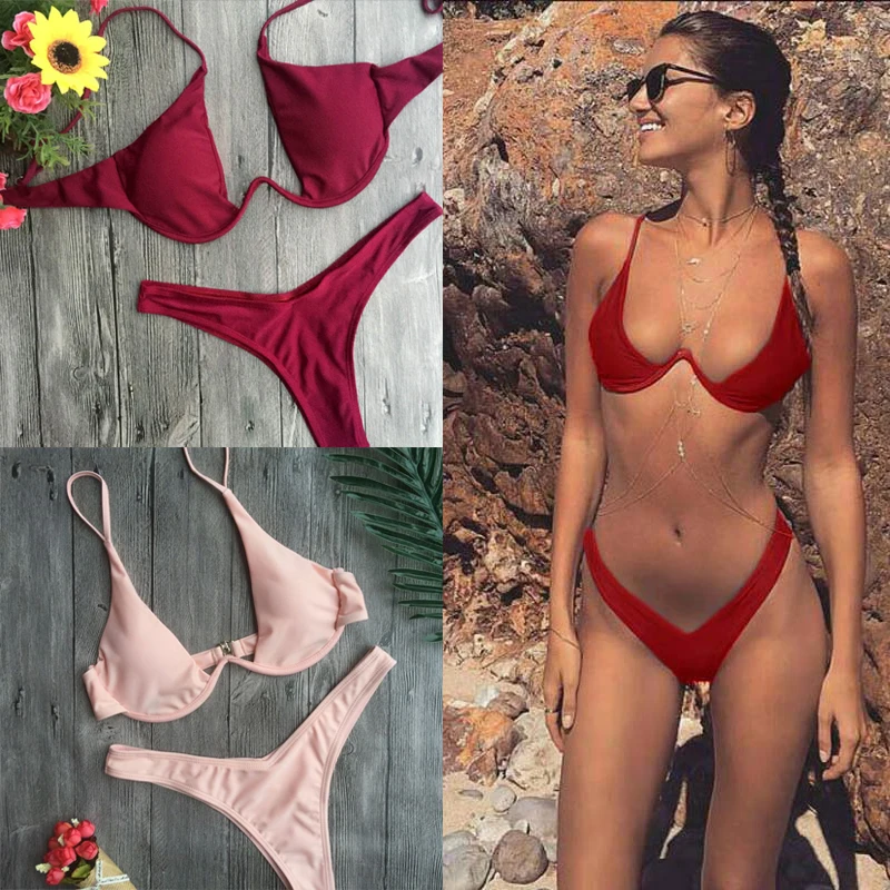 plus size red bikini top