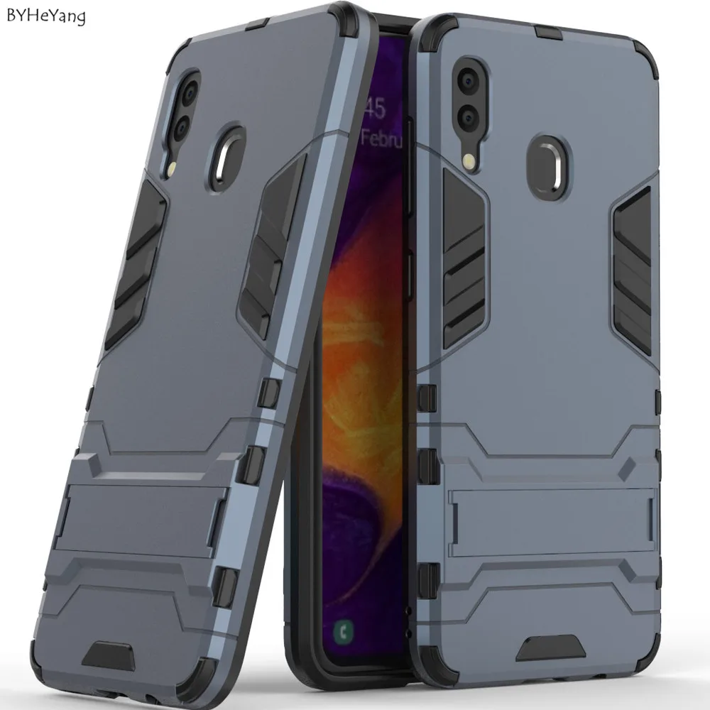 

For Samsung Galaxy A30 Case Luxury Robot Slim Armor Rubber Hard Back case For Samsung A 30 Full Protector Cover Fundas fit a30