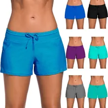 Летние пляжные шорты для плавания, женские плавки бикини с высокой талией, плавки для плавания, плавки для плавания