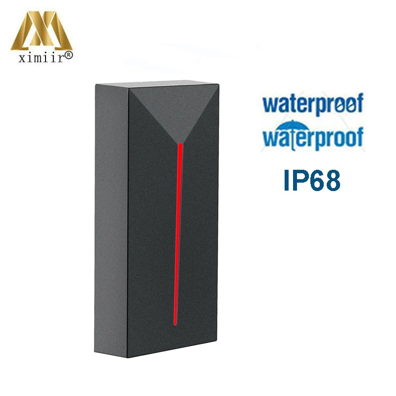 

Access Control Reader 125KHZ Proximity R6 Small Card Reader IP68 Waterproof Long Range RFID Card Reader Black Color