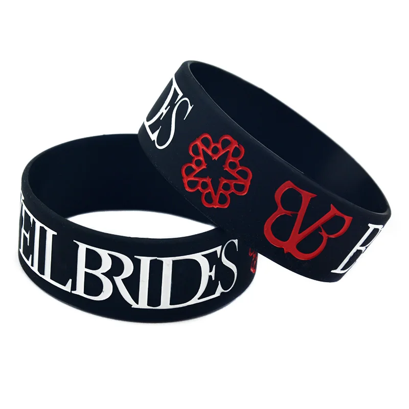 1 шт. силиконовый браслет с черной вуалью для невесты ширина дюйм музыкального