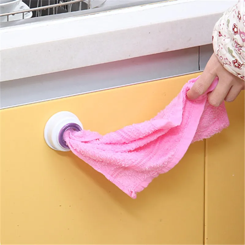 Mrosaa Бытовая мочалка зажим держатель для посуды держатель для кухонных приборов ванная комната съемная вешалка для полотенец