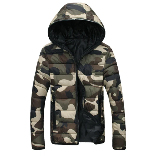 

2016 New Fashion Winter Warm Jacket Coat Men Hooded Parka Mens Padded Camouflage Jackets Coats Chaqueta Hombre 13M0105
