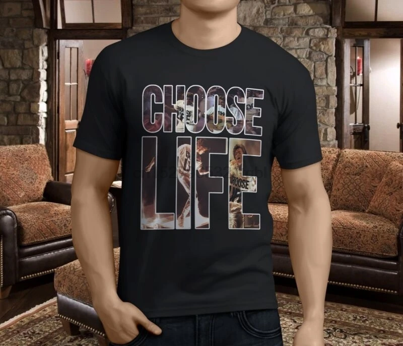 

New CHOOSE LIFE WHAM Tribute To GEORGE MICHAEL Men's Black T-Shirt Size S-3XL