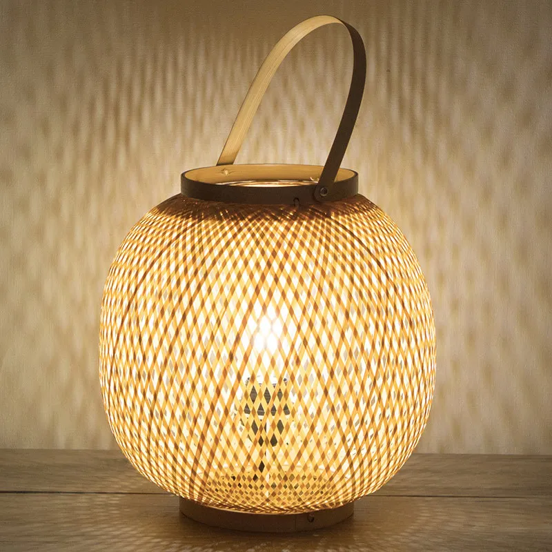 

Chinese table lamp bamboo art bamboo garden restaurant restaurant bedroom Japanese lantern tatami lamps WF4161448