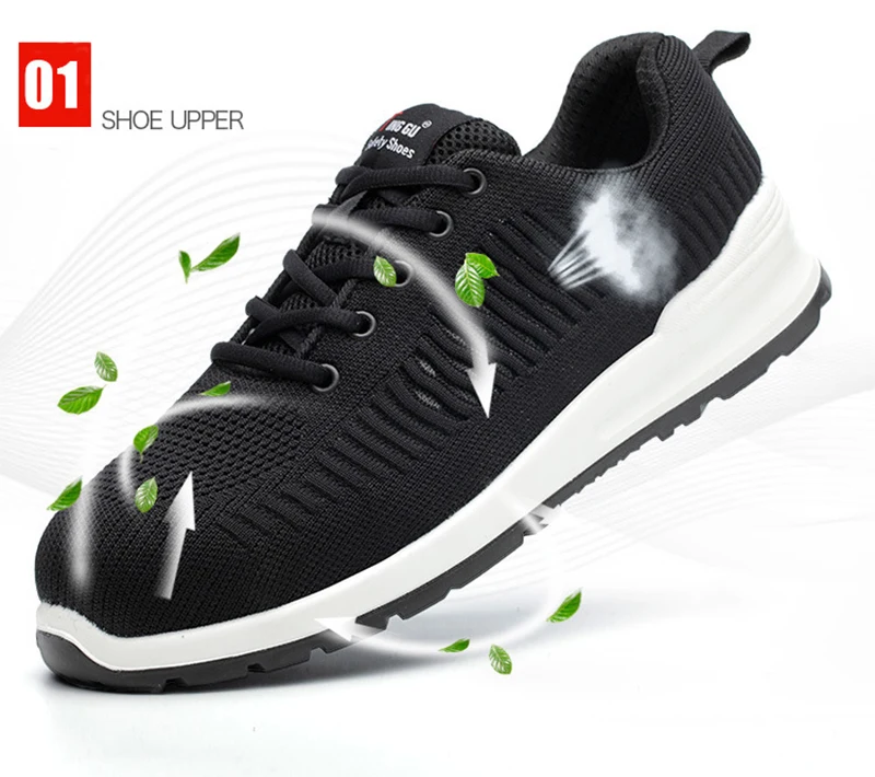 New-exhibition-Flying-mesh-Breathable-Steel-Toe-Cap-Safety-Shoes-Men-anti-pierce-Injection-bottom-work-Safety-boots-2019-Sneaker (11)