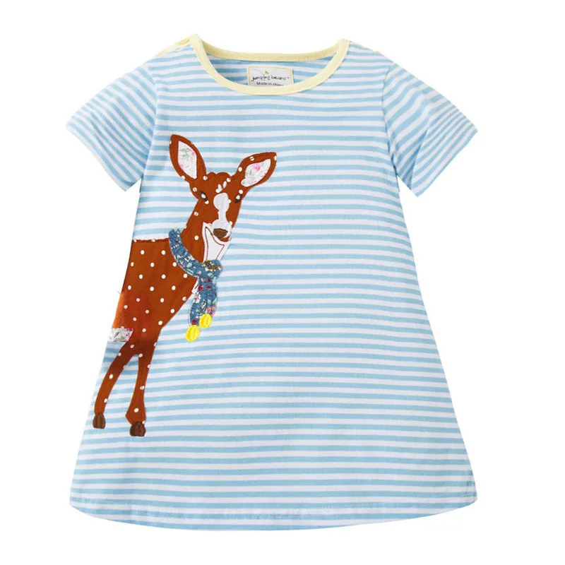 

Jumping beans top brand Girls dress new cotton children girl clothes with printed fashion kids princess dresses for summer wear