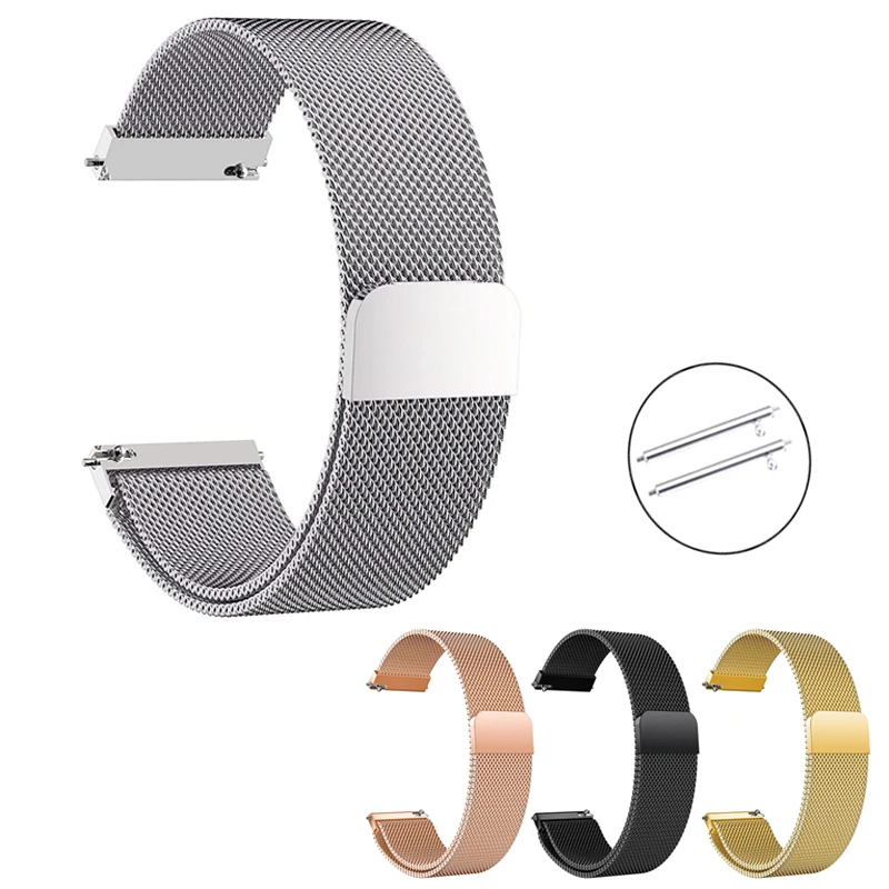 

Metal Strap for Huawei Watch 2 Milanese Magnetic Loop Stainless Steel Bracelet 20MM Smart Watch Band Straps Straight with tools