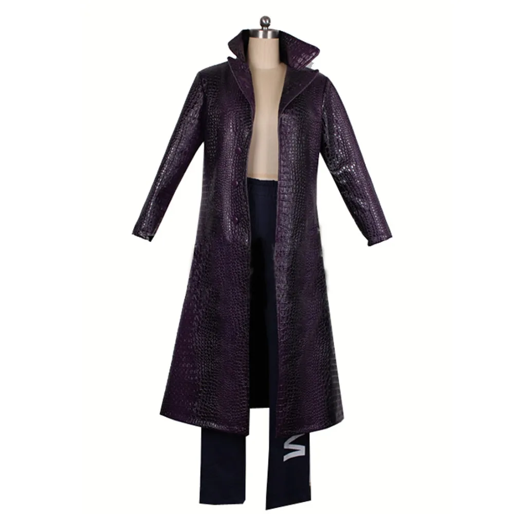 2017 Anime DC Comics Suicide Squad Joker Cosplay Costume Batman Joker Costume Men Joker Trench Joke