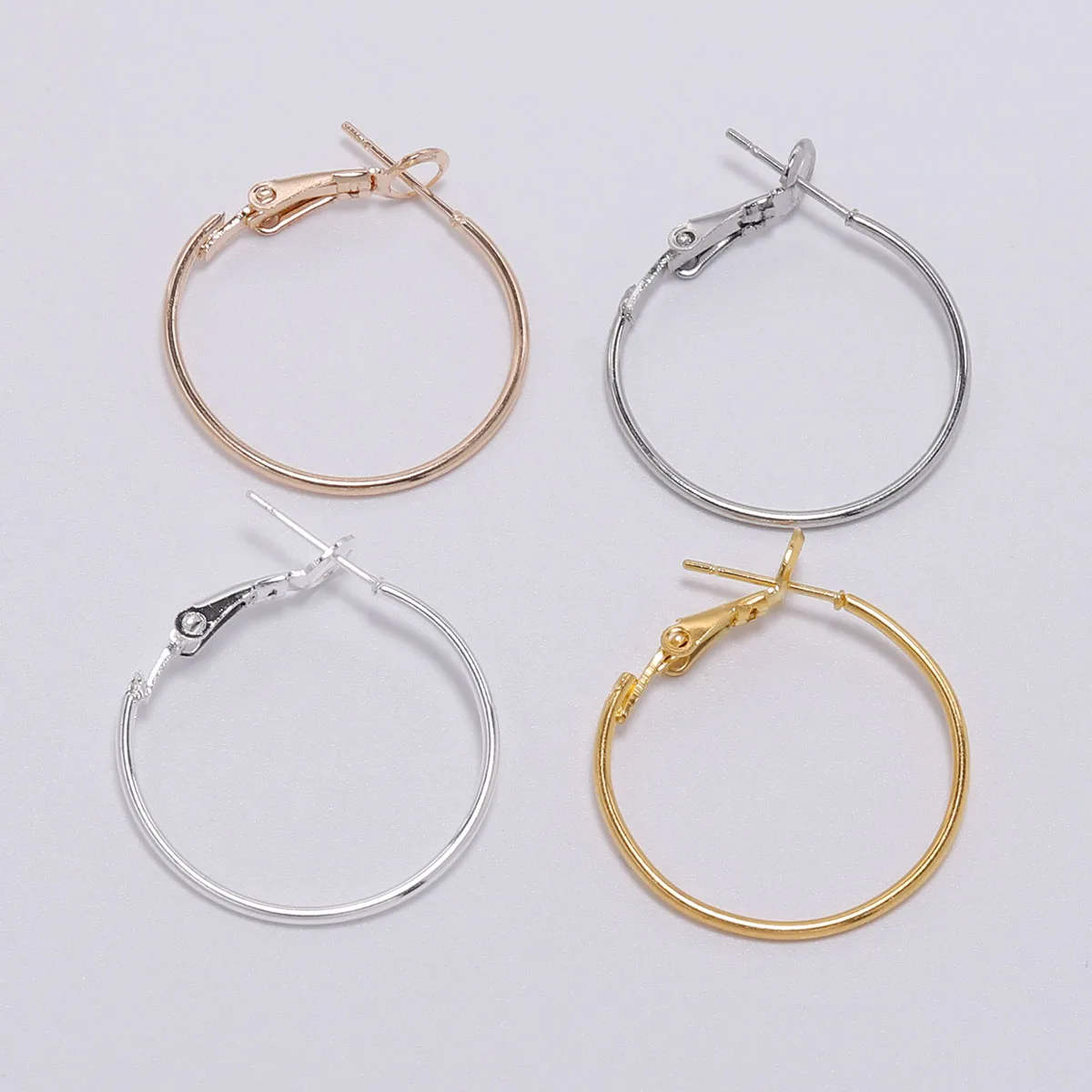 Hoop And Loop FANMAOUS 60Pcs Round Hoop Earring Findings Stainless