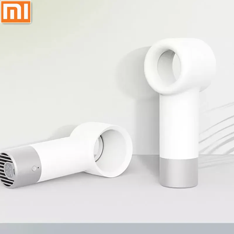 

Xiaomi Mijia Happy Life Hand-held Leafless Fan USB Charge Walkman Fan Security 3-stop Adjustment Wind Power Easy And Convenient