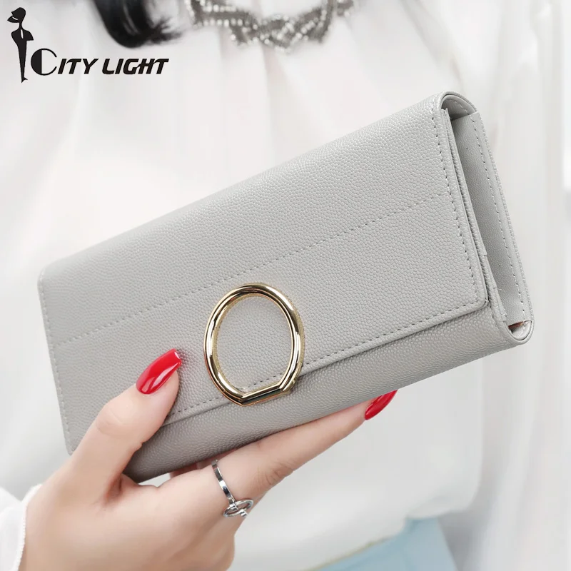 New arrival hasp three fold wallet for women wallets brands purse