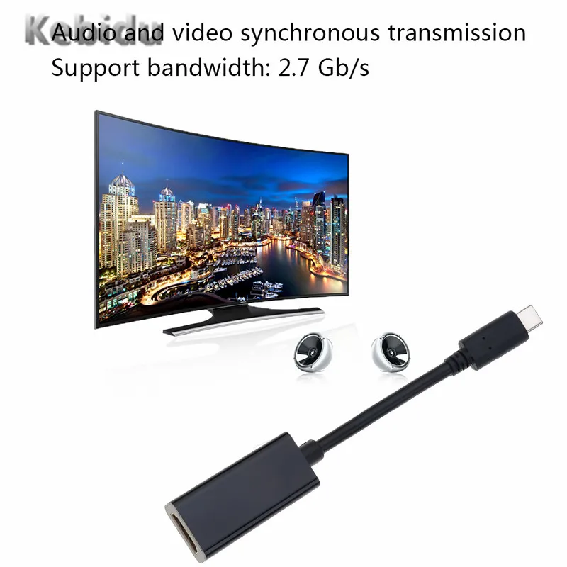 

4K 60Hz USB 3.1 USB-C Type C to HDMI HDMI Adapter Cable Converter Male to Female for Samsung S9/8 Plus HTC HUAWEI LG G8