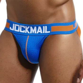 

JOCKMAIL 3PCS/Lot Jocks Men Mesh Sexy Men Underwear Briefs Gay Penis Pouch Wonderjock Gay Underwear Man Jockstrap thong tanga