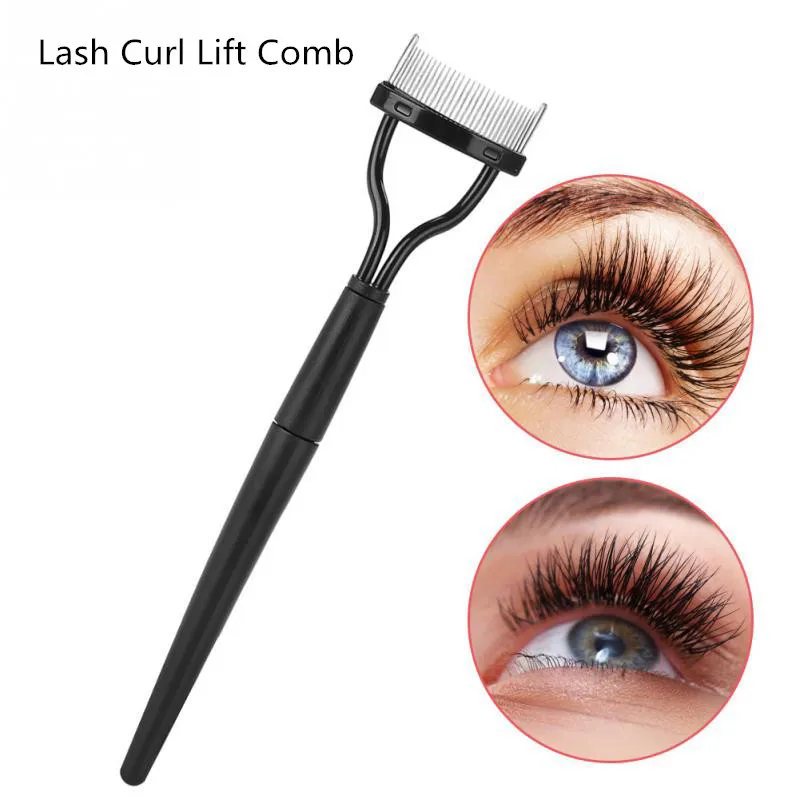 

Curler Eyelash Comb Lash Separator Lift Curl Metal Brush Mascara Guide Applicator Eyebrow Brush Curler Beauty Eye Makeup Tools