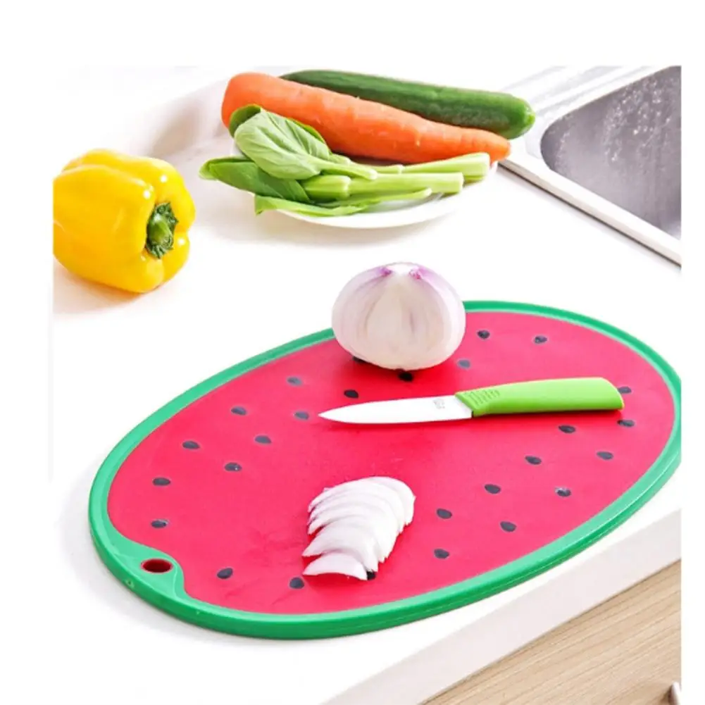 

DSstyles Thicken Watermelon Shape Chopping Blocks Non-slip Cutting Board for Home Vegetable Fruit Cutting Meat Cutter Mat