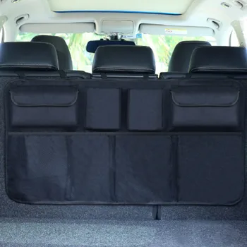 

Car Rear Seat Back Storage Bag Multi Hanging Nets Pocket Trunk Bag Organizer Auto Stowing Tidying Interior Accessories Supplies