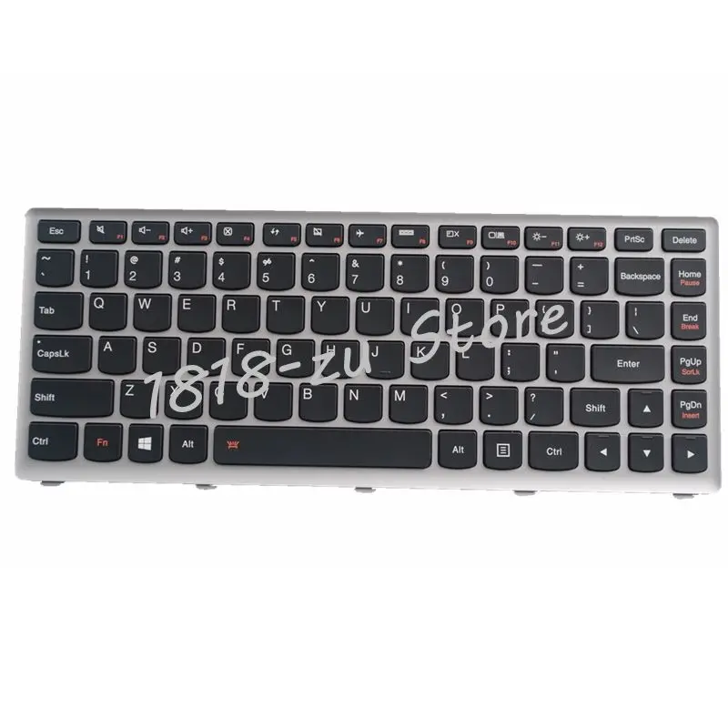 YALUZU США новая клавиатура для LENOVO Z400 Z400A P400 Z410 Z400T Z400P Клавиатура для ноутбука без подсветки серая граница английская раскладка