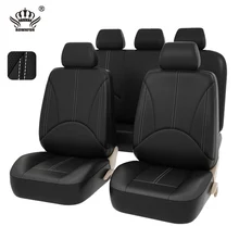 NEW Luxury Universal Fit Interior Decor PU Leather Car Seat cover,Full set Front Rear black,for car opel astra h j ford focus 2