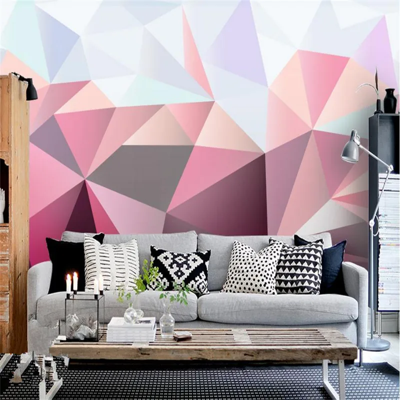 

custom modern 3d photo wallpaper stereo effect simple living room bedroom background wall mural geometrical line wallpaper