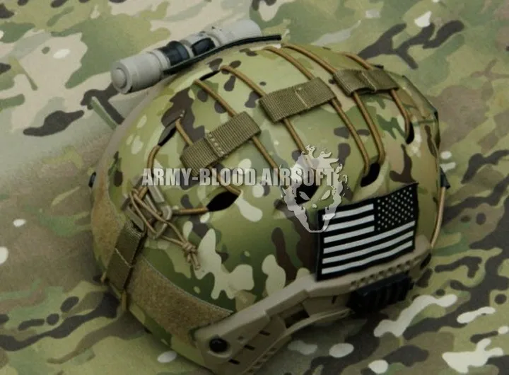 

FAST helmet modified with rubber buckle suit