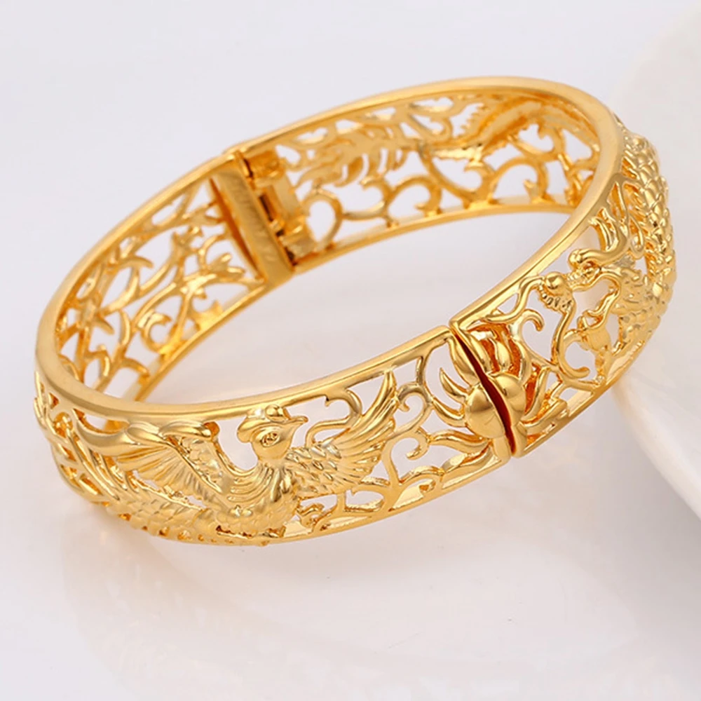 Женский браслет с желтым драконом диаметром 6 см|women bangles|bangle braceletwomen bangle bracelet |