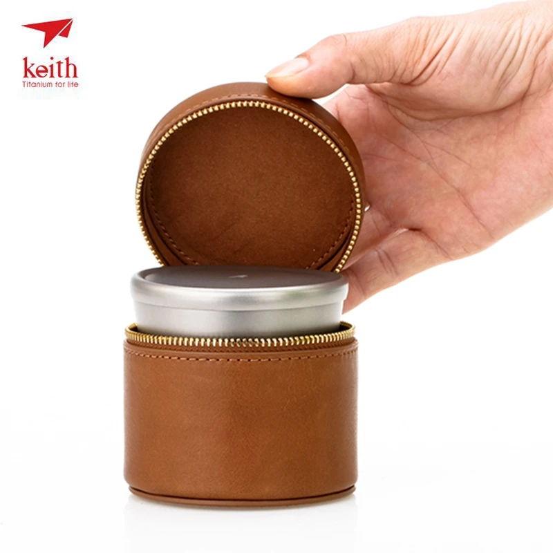 220 ml Keith titanio Mini café té con infusor para viajar uso acampar al aire libre portátil con bolsa regalos Ti3911