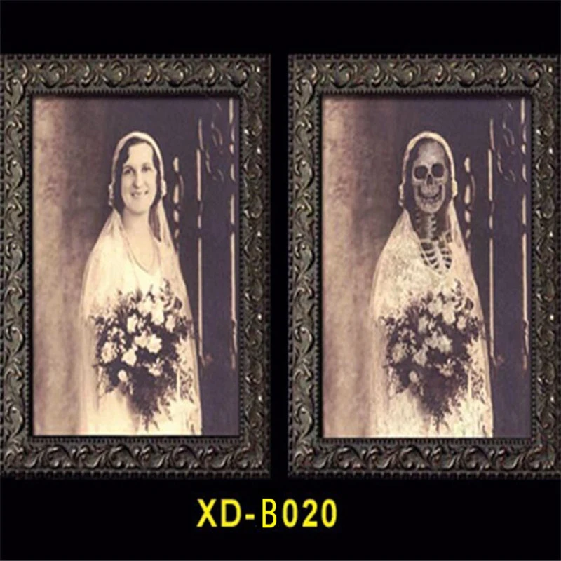 3D Ghost Pictures Frames Ghost Horror Photo Frame Changing Face Halloween Party Decor Halloween Decoration Props