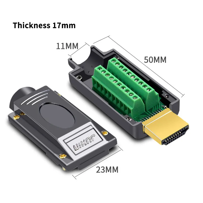 HDMI 2,0 Solderless Head HD Кабельный разъем 4K HD кабель для ремонта DIY мужской для отправки 4 комплекта защитных хвостовых трубок