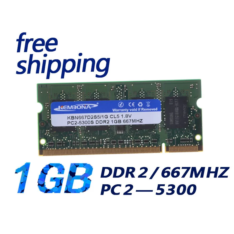 Acheter KEMBONA livraison rapide gratuite notebook ordinateur portable sodimm ddr2 1 gb 667 mhz pc5300 8 bits full compatible