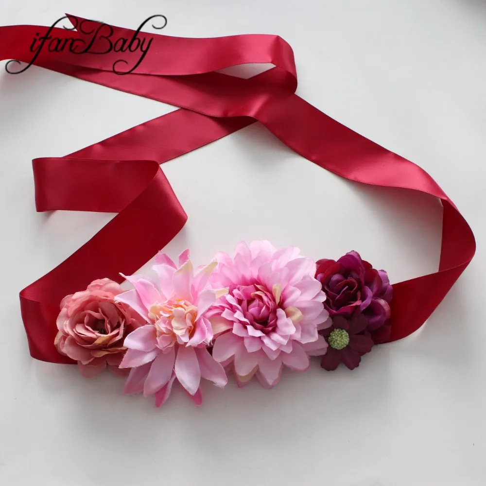 

Fashion Flower belt for Girl women Artificial Floral sash belt Maternity Belt
